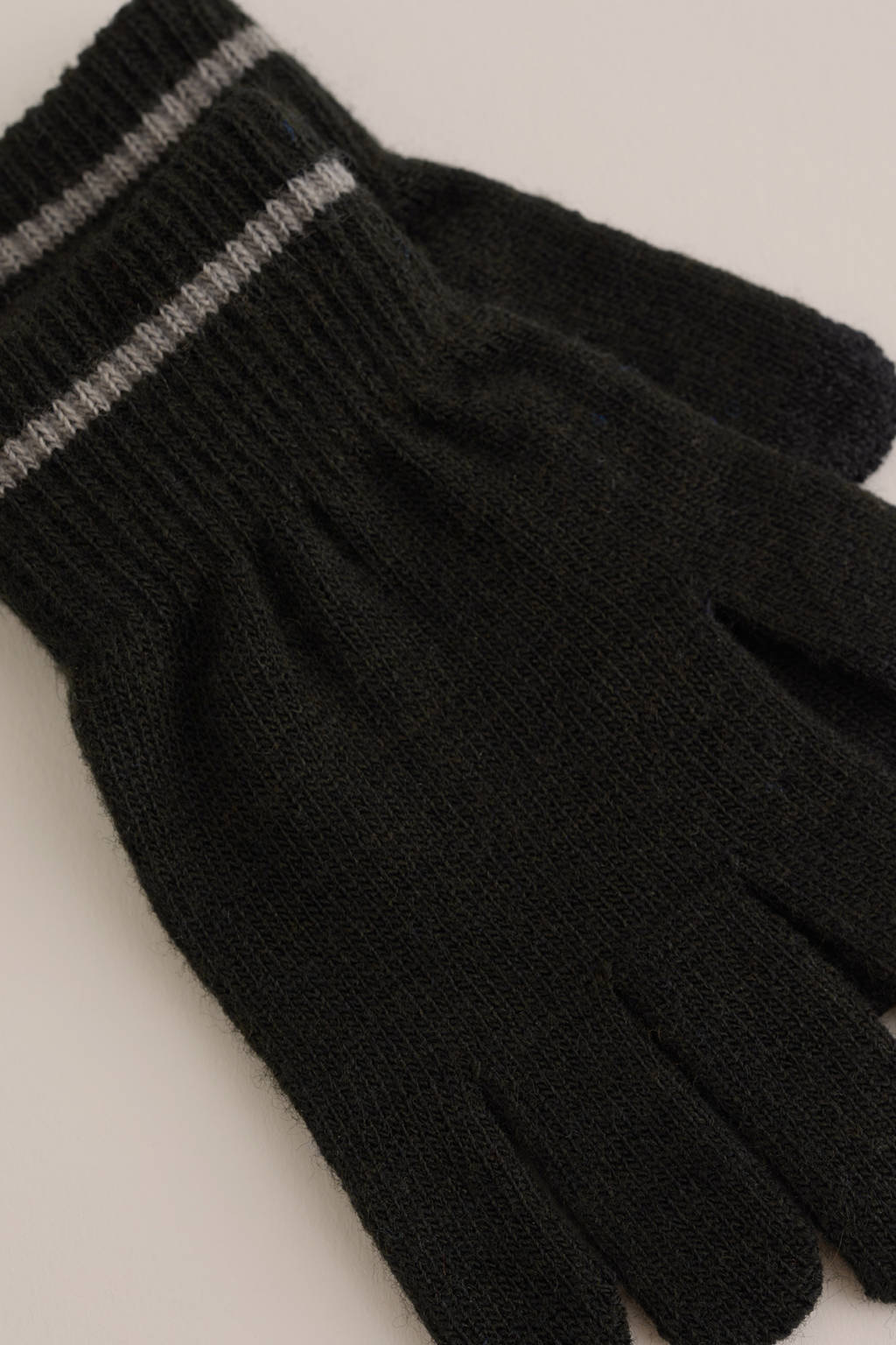 WE Fashion Handschoenen zwart/grijs