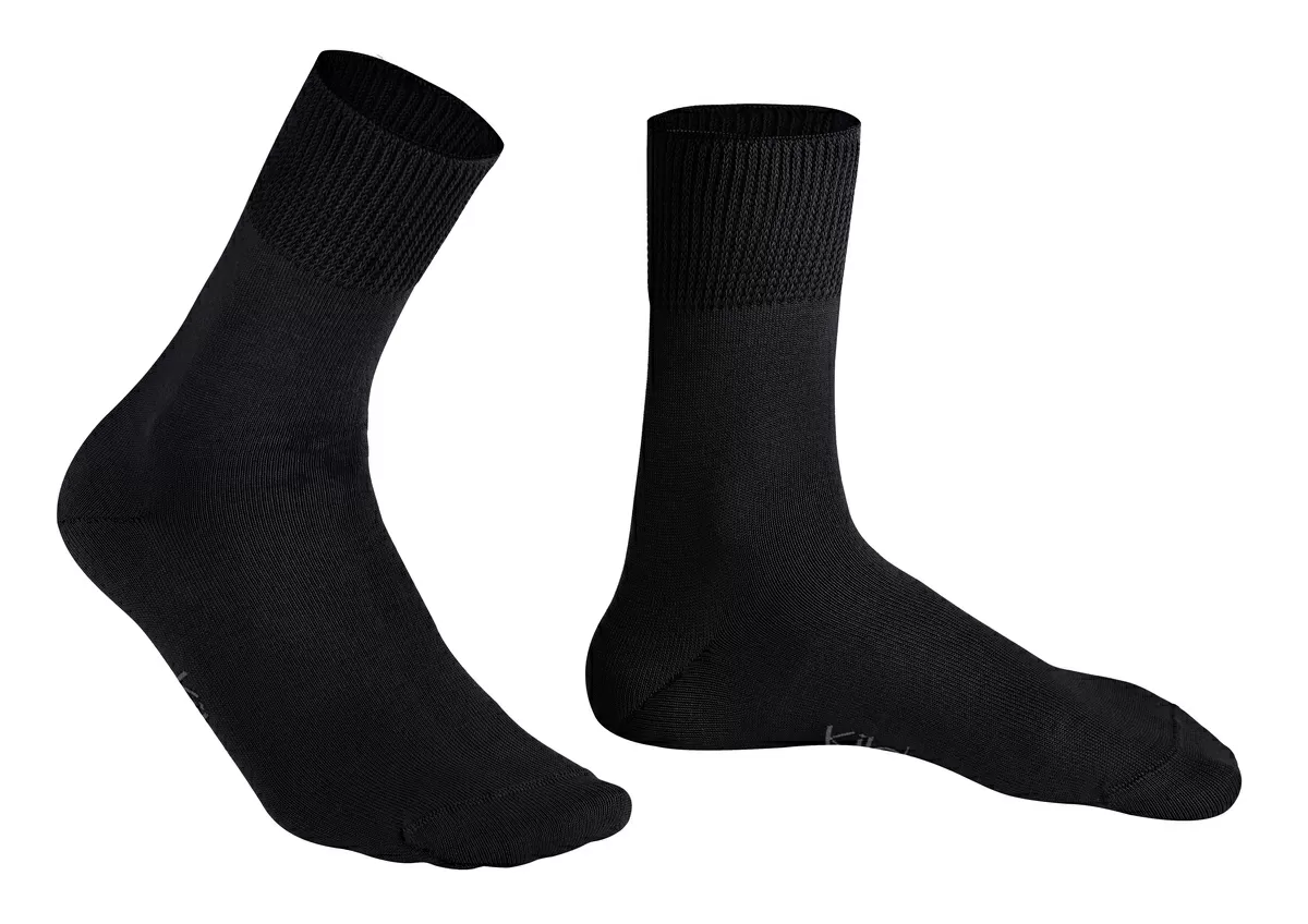 Kilde® Cotton - Diabetic & Comfort sock, Black - Flere størrelser