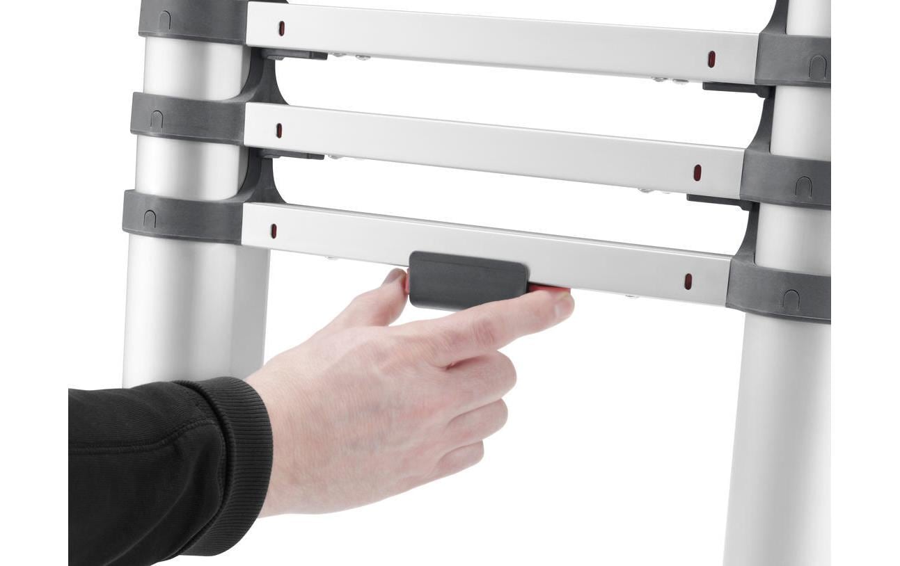 Teleskop-Anlegeleiter T80 Flexline 260 9 Stufen<br>Aluminium Sicherheits-Teleskopleiter