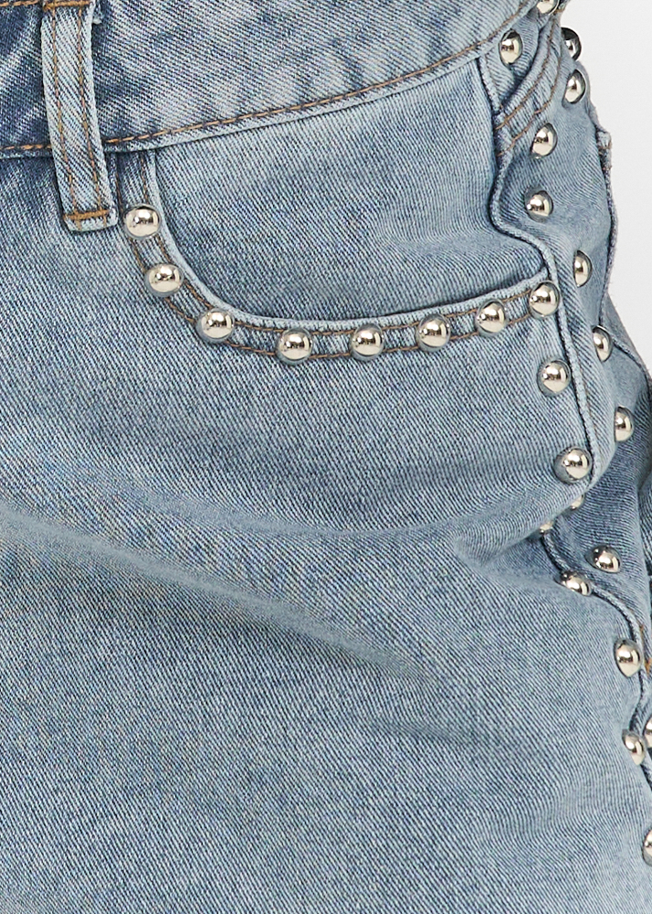 Luca stud short lichtblauw