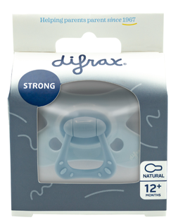Difrax Fopspeen Natural 12  Maanden SE Blue Topaz 1ST