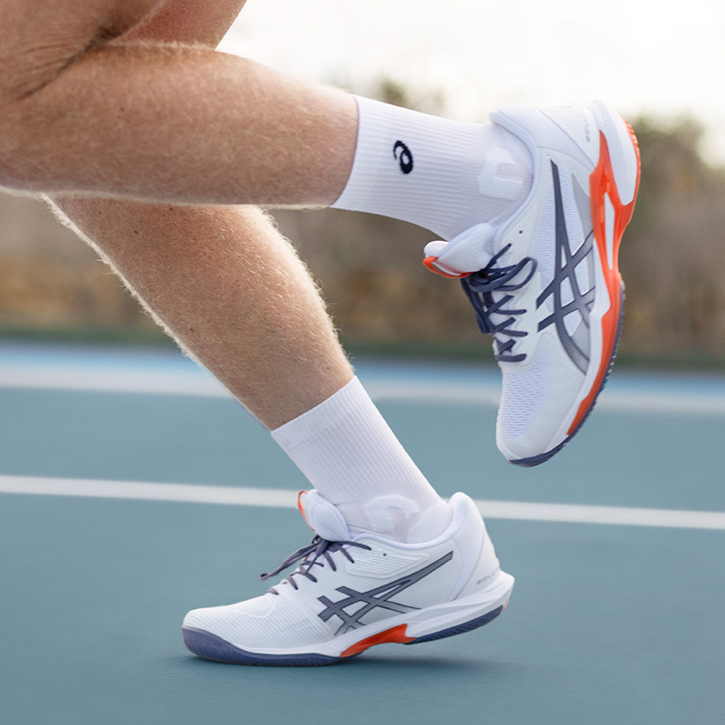 Asics Gel Solution Speed FF 3 2025 blanc-rouge - Chaussure de tennis légère et confortable