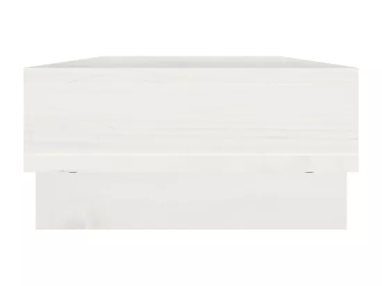 Support de moniteur Blanc 60x27x14 cm Bois de pin solide