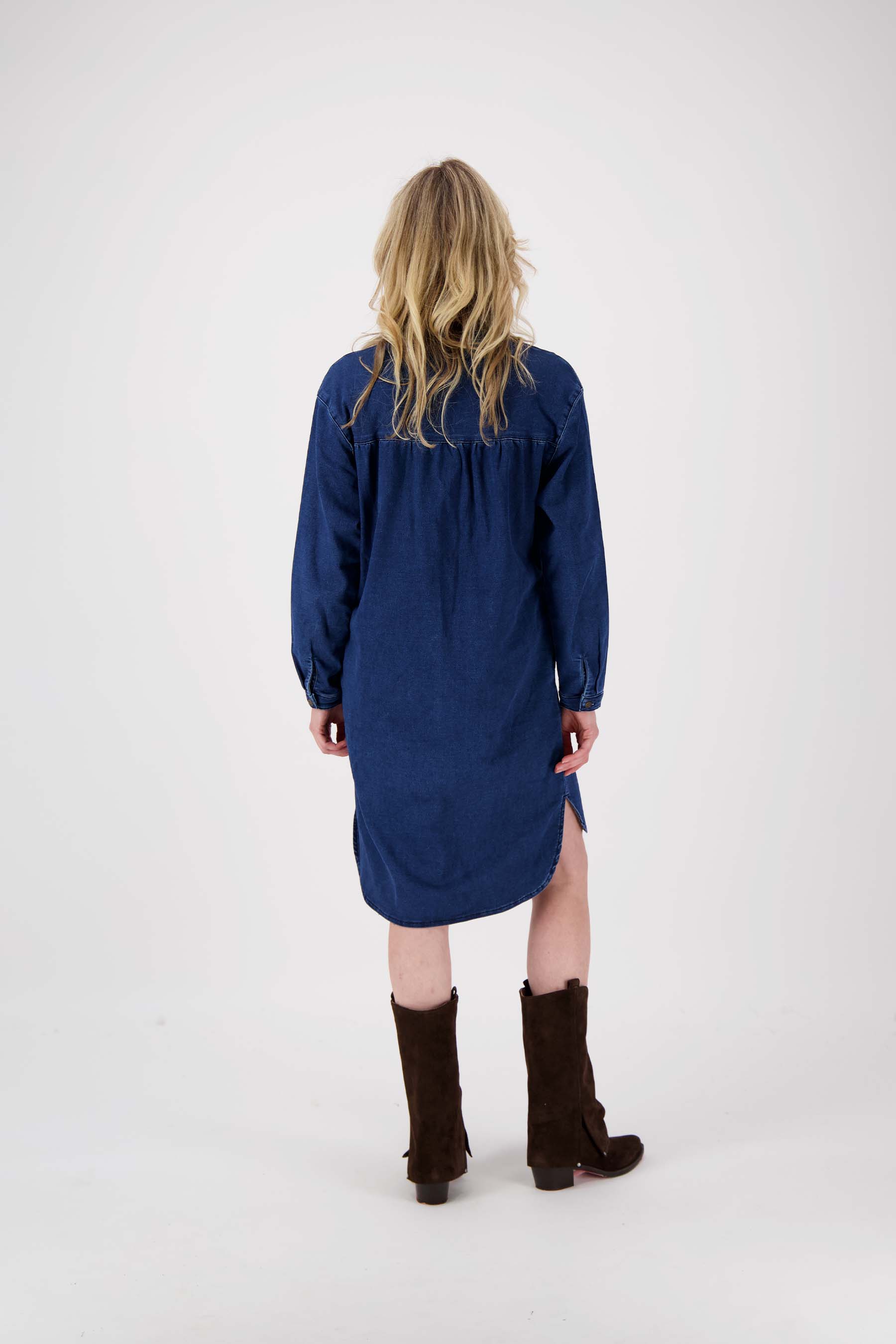 jurk van jogger denim stof