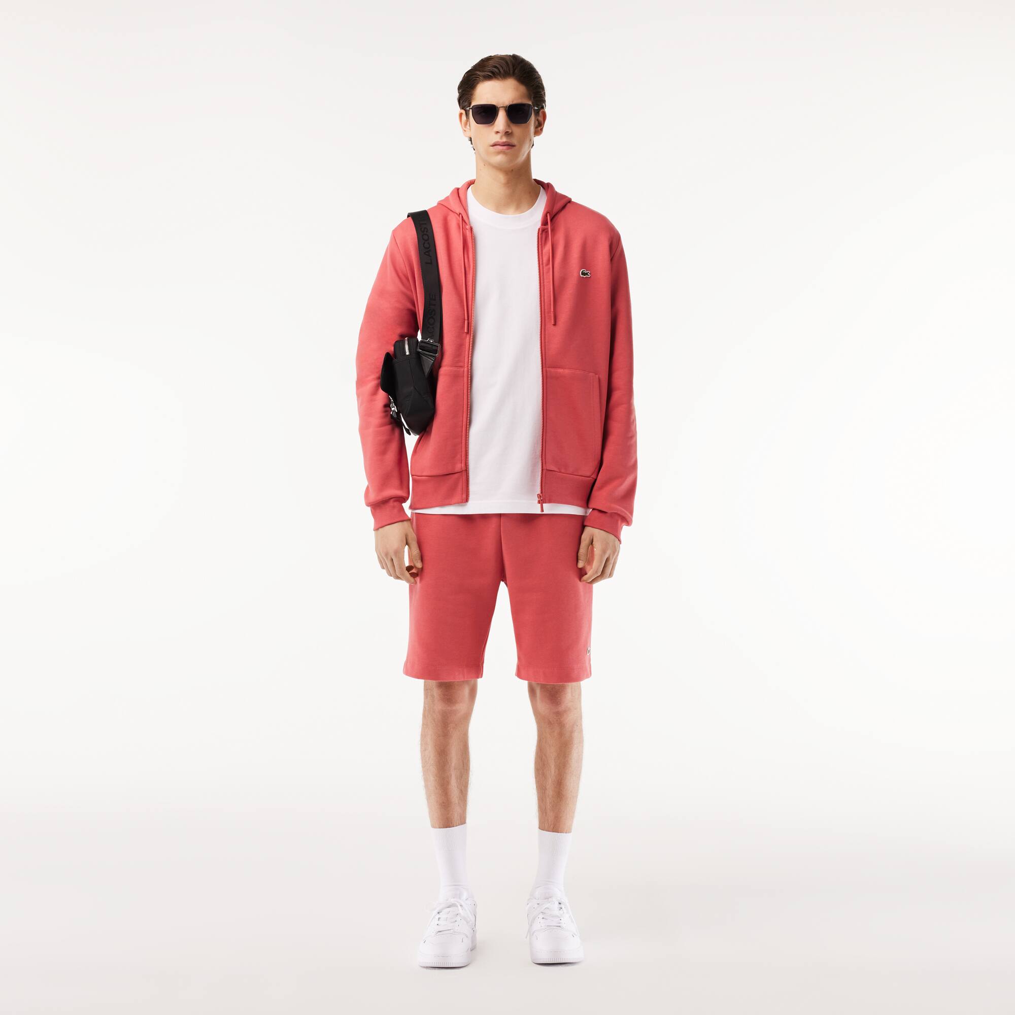 HERREN LACOSTE SWEAT-JACKE MIT KÄNGURUTASCHE AUS FLEECE Sweatshirts - Rot - Lacoste - Herren
