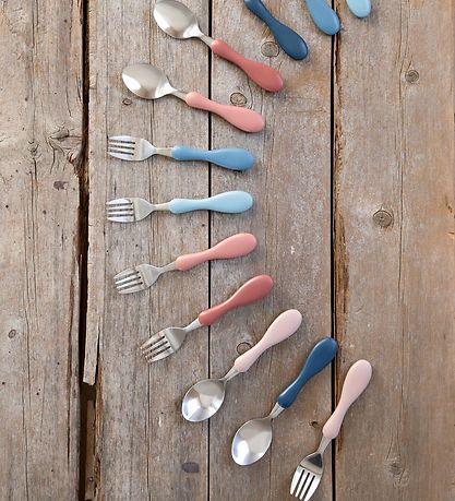Sebra -Löffel-Set - Steel - Blossom Pink