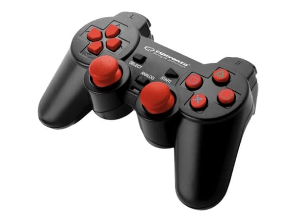 Esperanza CORSAIR - Håndkonsoll - kablet - svart, rød - for Sony PlayStation 2, PC, Sony PlayStation 3