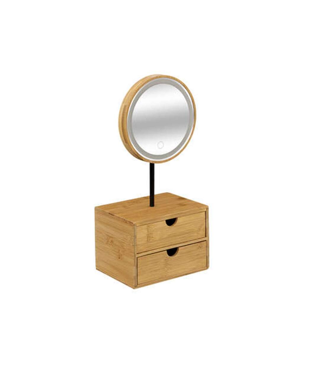 Miroir de Salle de Bain Led Organiseur 45cm Beige