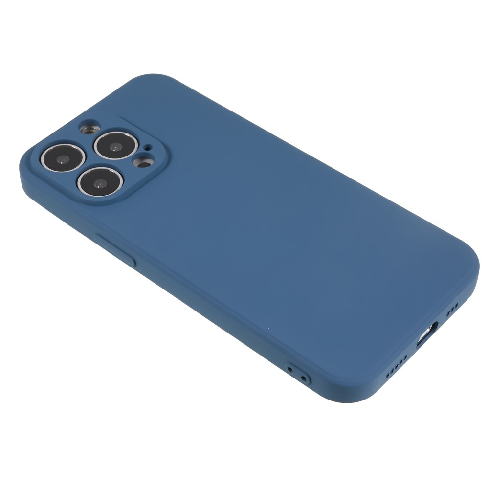 iPhone 13 Pro Gummi Case Hülle mit Kameraschutz - Blau (Matt)