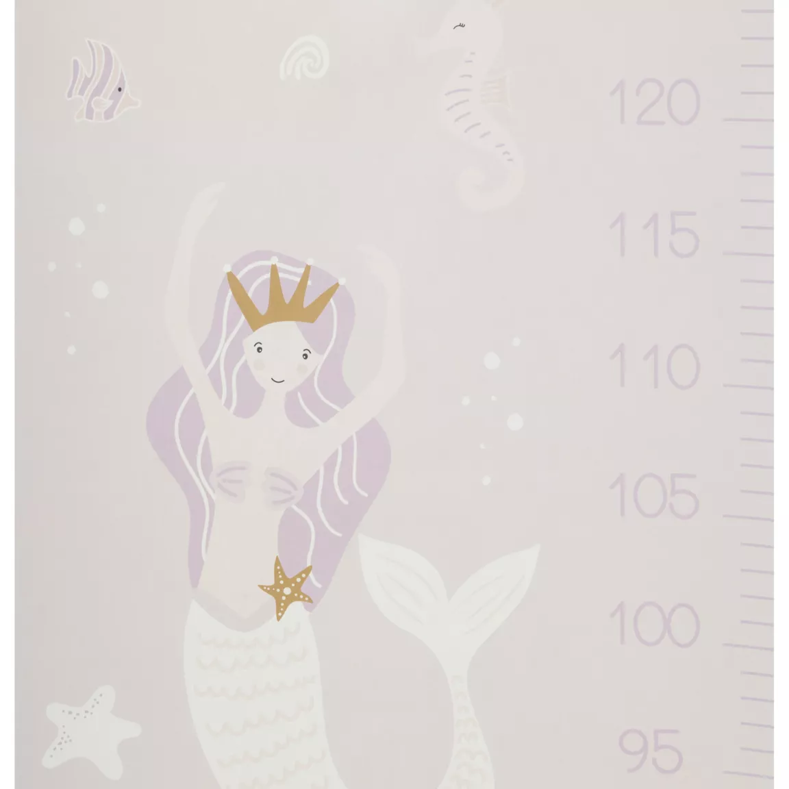 Toise murale enfant (H 124 cm) Sirène Violet