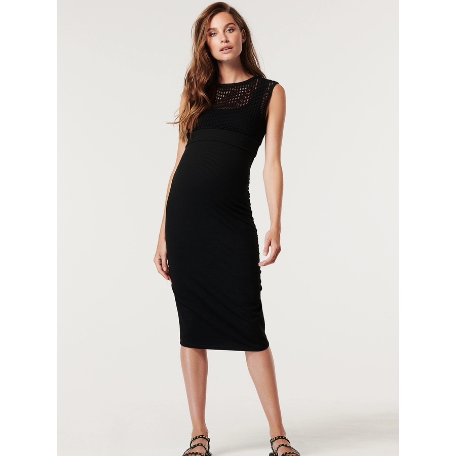 SUPERMOM Kleid Crochet Black