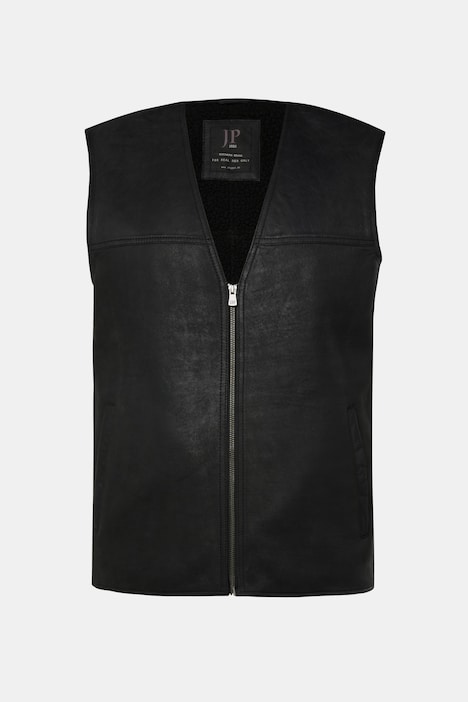 JP 1880 Lederweste, Lammnappa, Teddyfutter, bis 7 XL