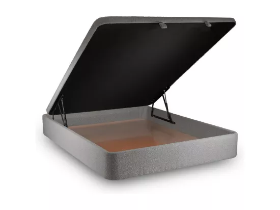 Sommier Coffre Bouclette Gris 160x200 H39cm