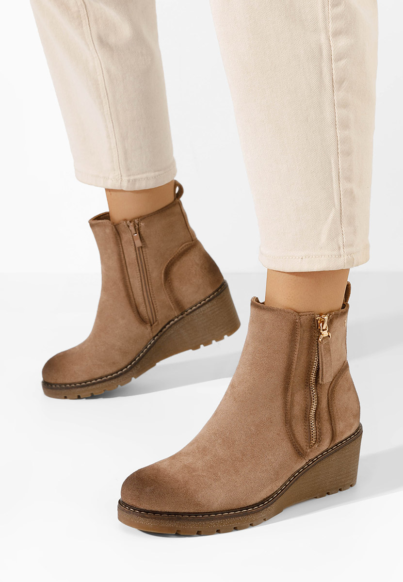 Bottines compensées kaki Odores V2