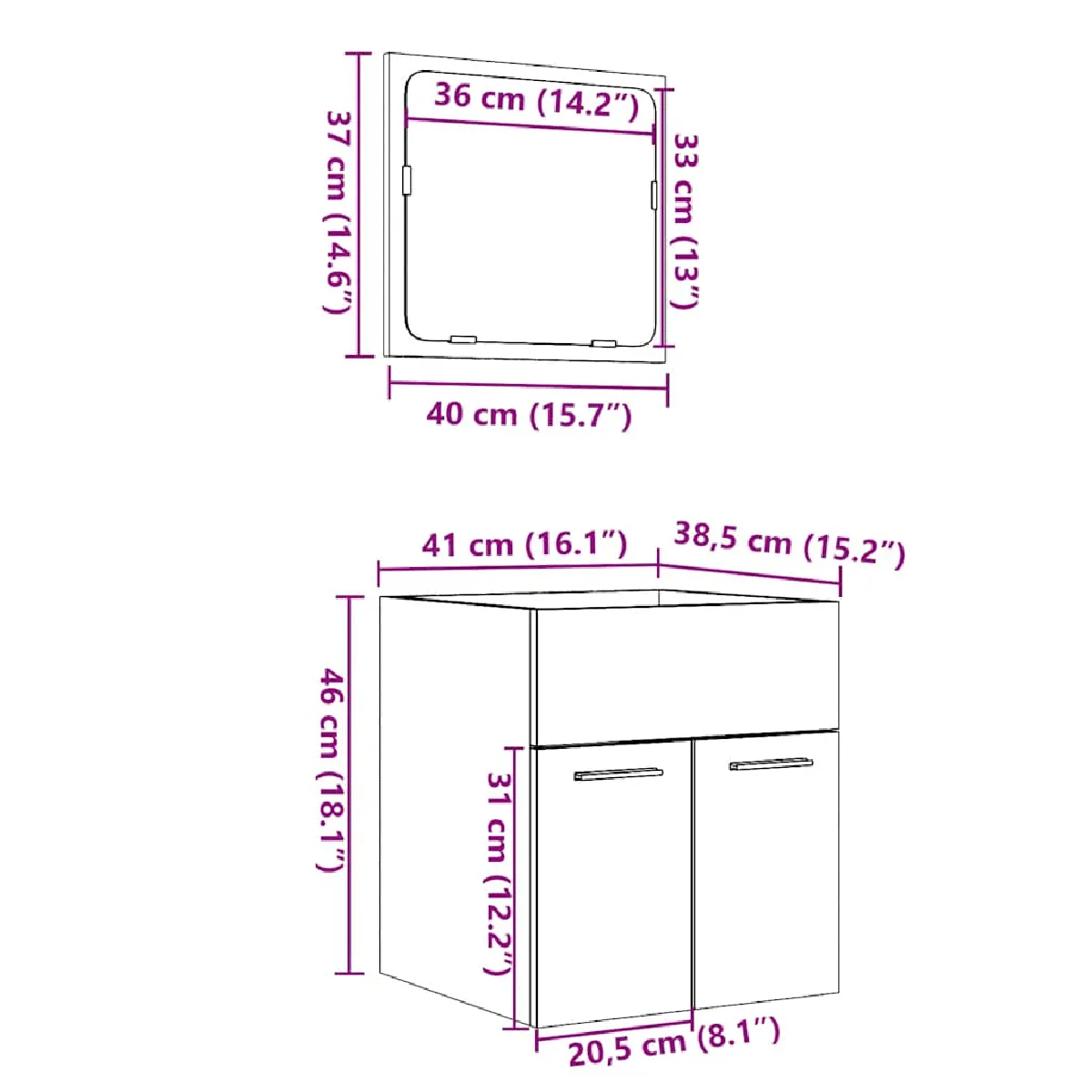 vidaXL Ensemble 2 pcs Chêne sonoma