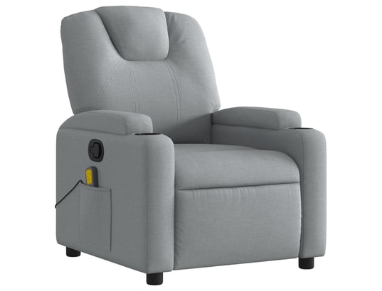 VIDAXL - Fauteuil Relaxation Fauteuil de massage inclinable - Gris clair - 74x88x97cm
