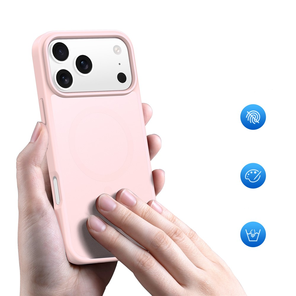 iPhone 17 Pro Max MagSafe Hybrid Hardcase Hülle mit TPU Bumper - Rosa