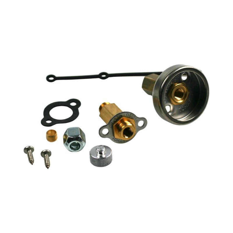 Tomasetto LPG Einfüllstutzen Mini M16 Außengewinde inkl. DISH LPG Adapter