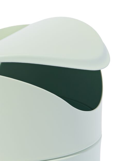 poubelle mat inox vert Ø12x16.5