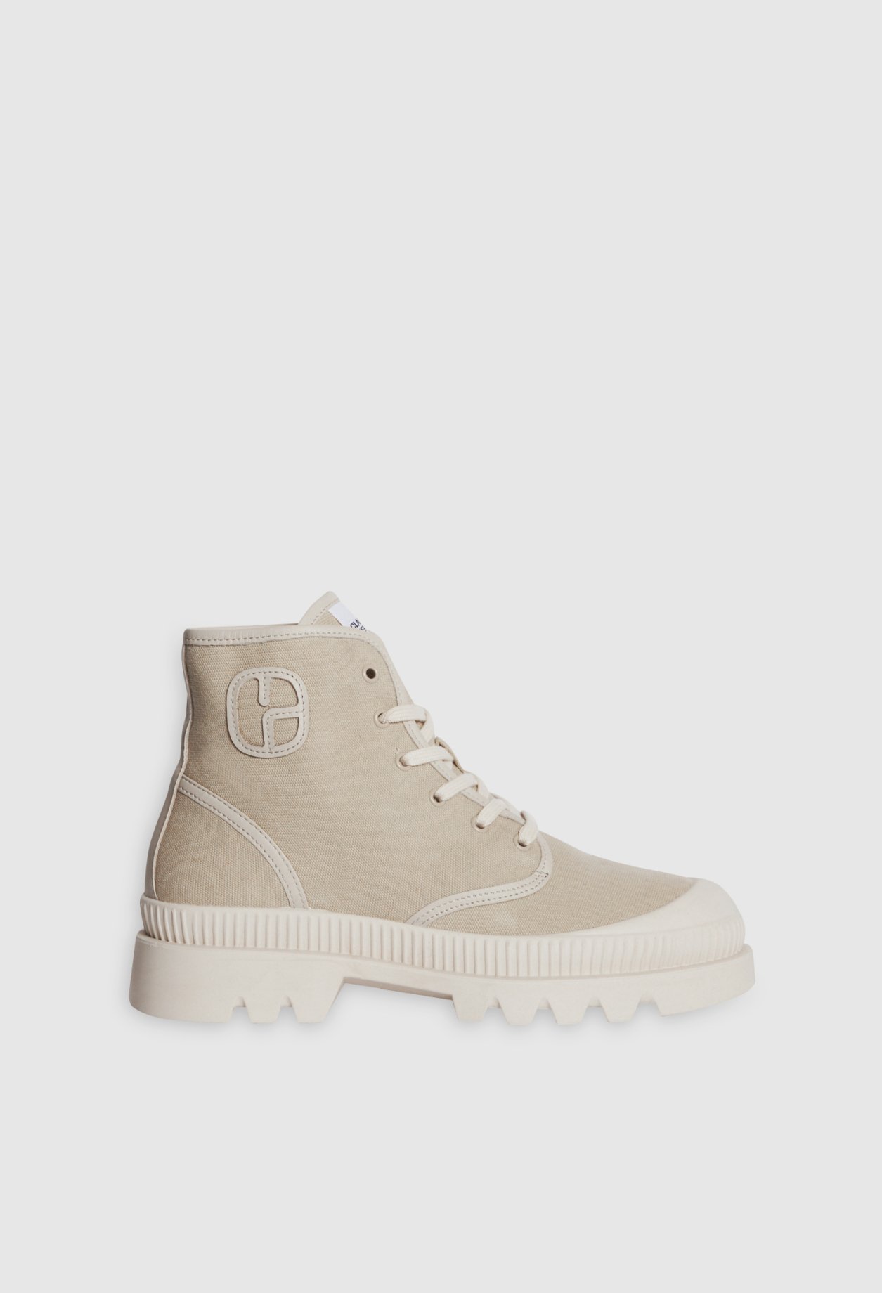 Bottines bicolore toile