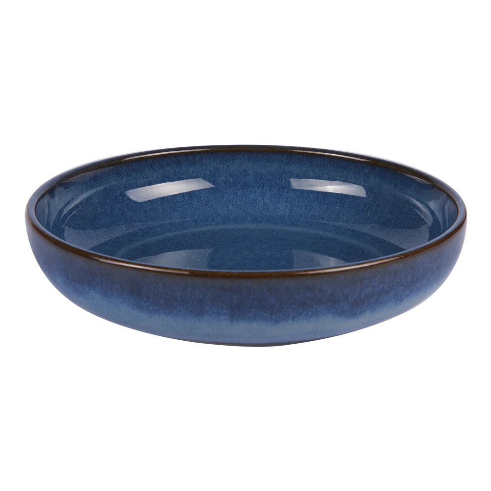 Assiette creuse Uno Bleu Cobalt 22 cm (lot de 6) Table passion