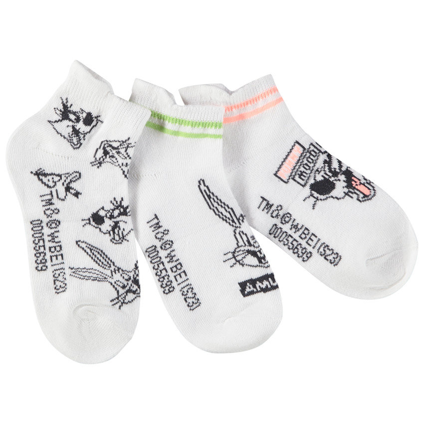 Lot de 3 paires de chaussettes Looney Tunes Warner pour garçon