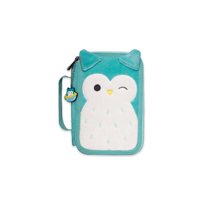 Squishmallows - Schüleretui - Eule Winston - türkis