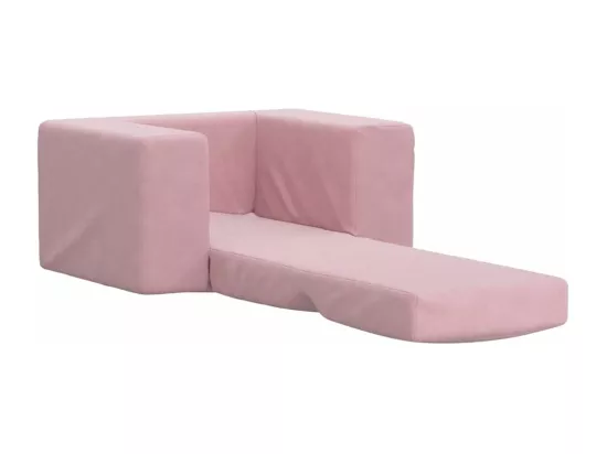 Canapé-lit pour enfants Rose Peluche douce
