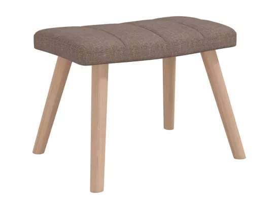Chaise à bascule avec tabouret Taupe Tissu