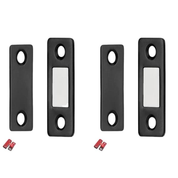 INF Magnetisk lås / usynlig magnetisk dørstopper, 2 stk. Sort