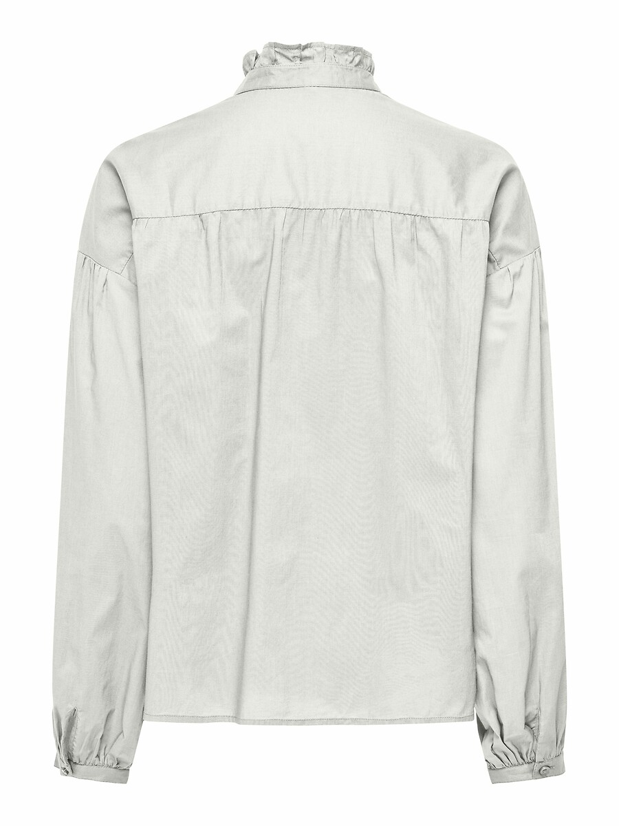 SOMENTE<br>Blusa com babado e gola alta