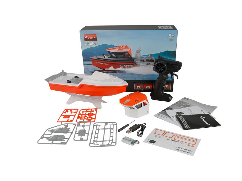 Amewi Rettungsboot Jet 320 mm RTR, Weiss/Rot 32 cm langes Rettungsboot