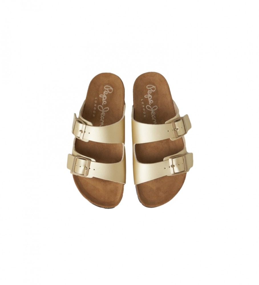 Sandálias anatômicas Pepe Jeans Oban Claic douradas
