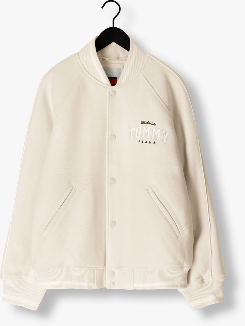 TOMMY JEANS beige tommy jeans jack tjm wool varsity bomber