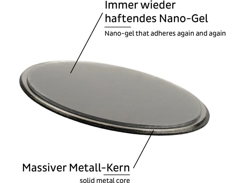 Silwy Metall-Pad Superstrong 1 Stück, Schwarz Haftmagnet