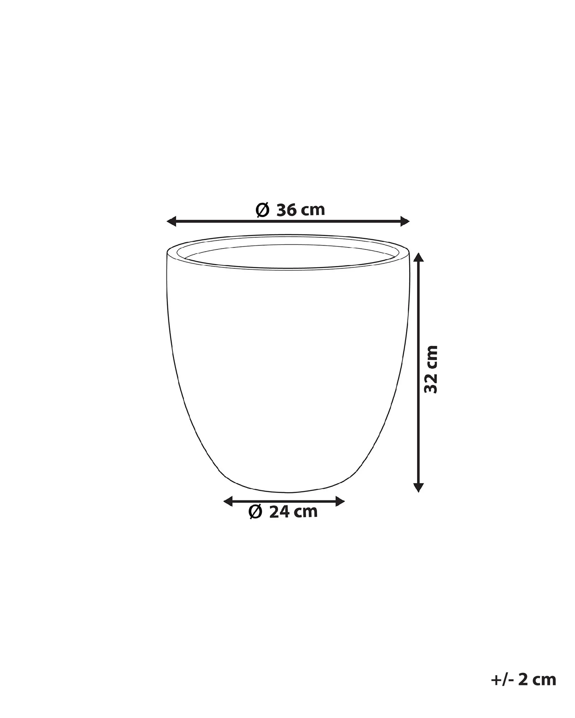 Bloempot KANNIA 36 cm Grafietgrijs