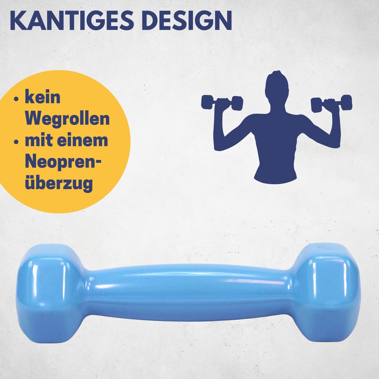 Vinyl Hantel 0.5 kg, blau