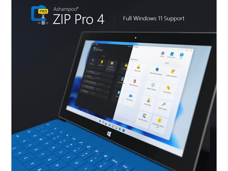Ashampoo ZIP Pro 4 ESD, Vollversion, 1 PC Dateien blitzschnell packen, entpacken, verschlüsseln und sichern