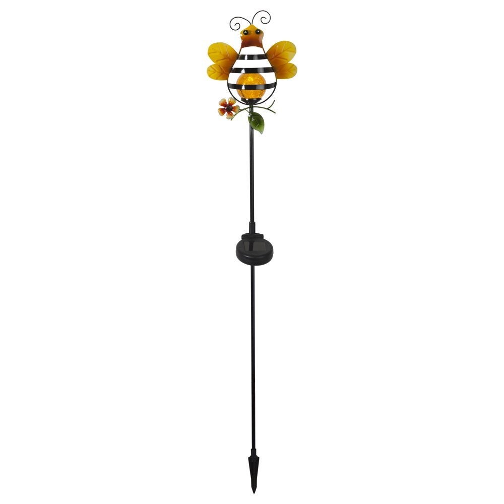 Sierlijke grondspot met bijendecoratie, inclusief sensor en LED