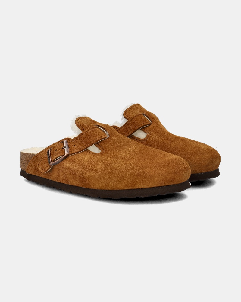 Birkenstock Boston Shearling Instapschoenen  - cognac