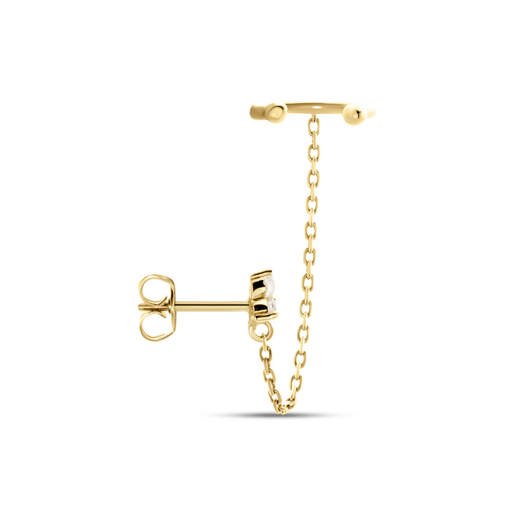 Bijou D'oreille Plaqué Or Marcion Oxydes De Zirconium
