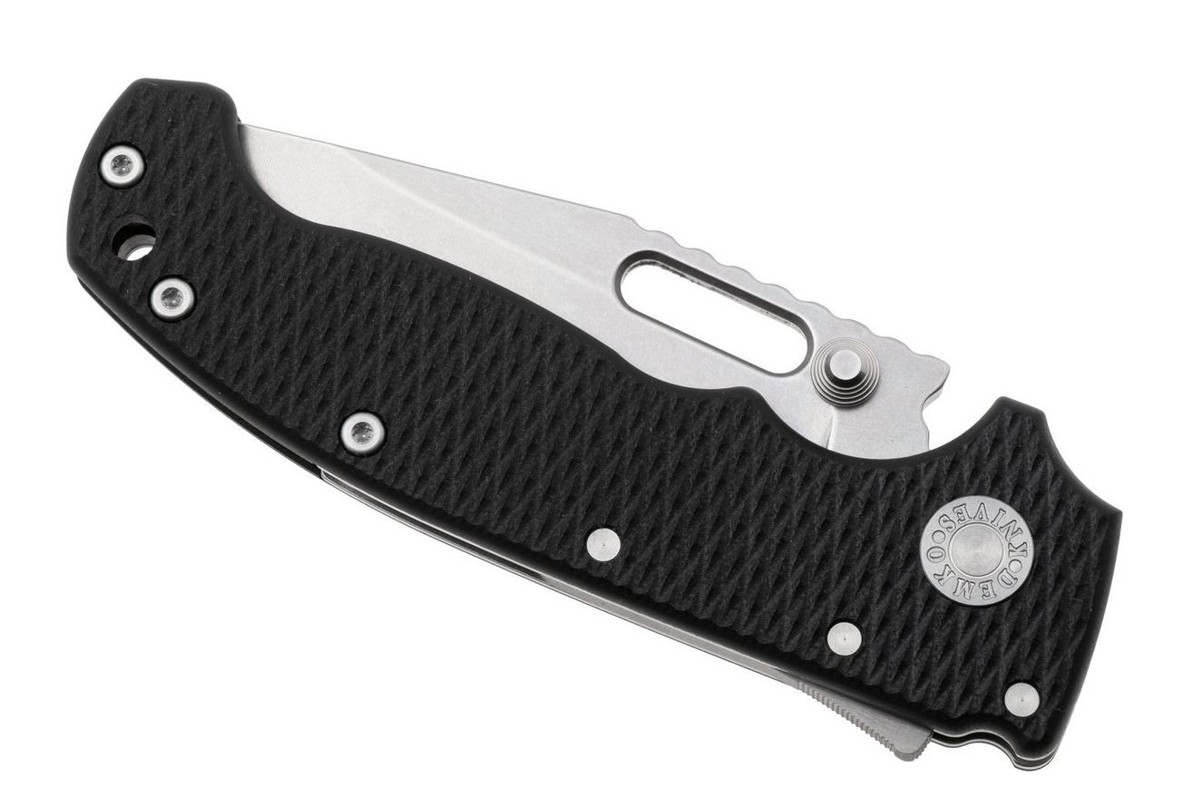 Demko MG AD20 Shark-Lock, Stonewashed MagnaCut Clip Point, MGAD20-MAG-BLK-G10, Black G10 zakmes