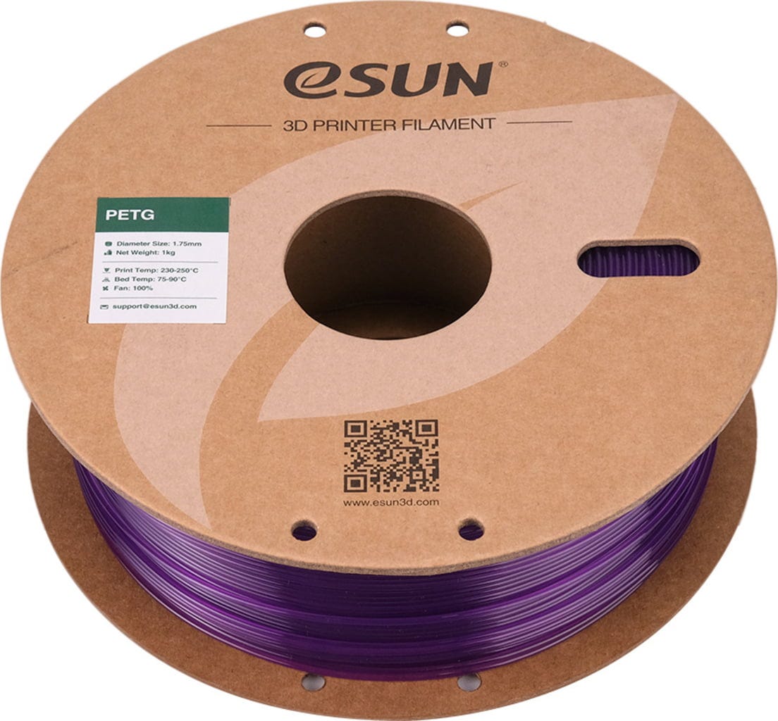 eSUN  PETG Translucent Purple, 1,75 mm / 1000 g    Lichtdurchlässiges Filament mit ausgezeichneter Schlagfestigkeit