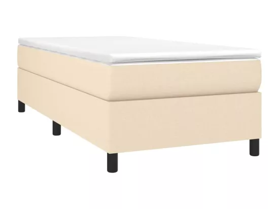 Sommier à lattes de lit Crème 90x190 cm Tissu