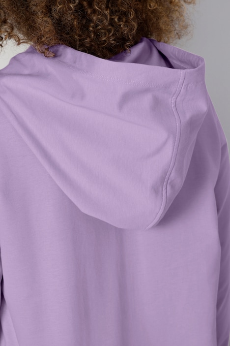 Midi-Sweatkleid, Kapuze, Langarm