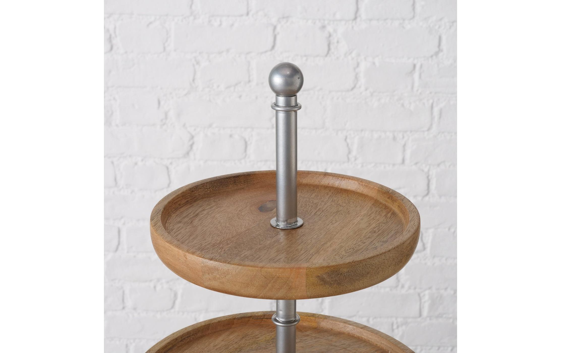 Etagere Wenlis, BraunEtagere aus Mangoholz