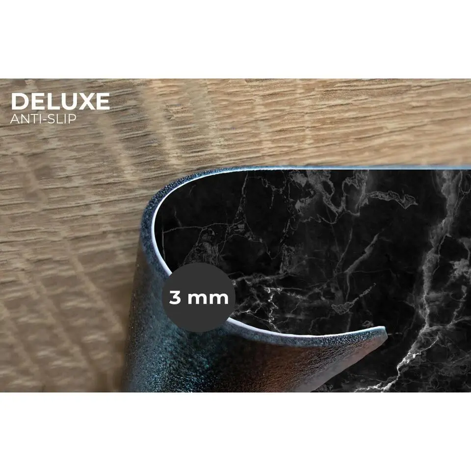 MuchoWow Placemat (6stuks) 45x30cm Marmer look Luxe Zwart