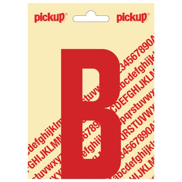 Pickup plakletter B rood 120 mm