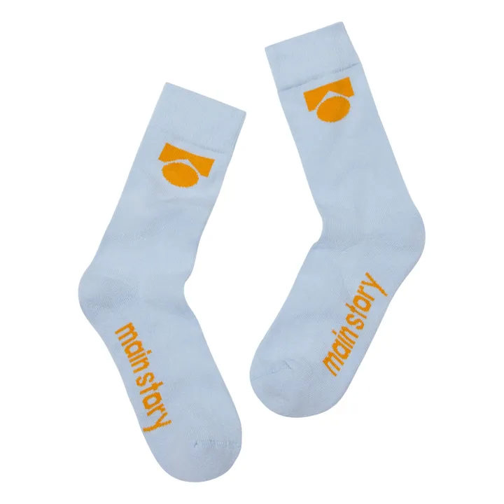 Main Story Chaussettes Logo | Bleu ciel