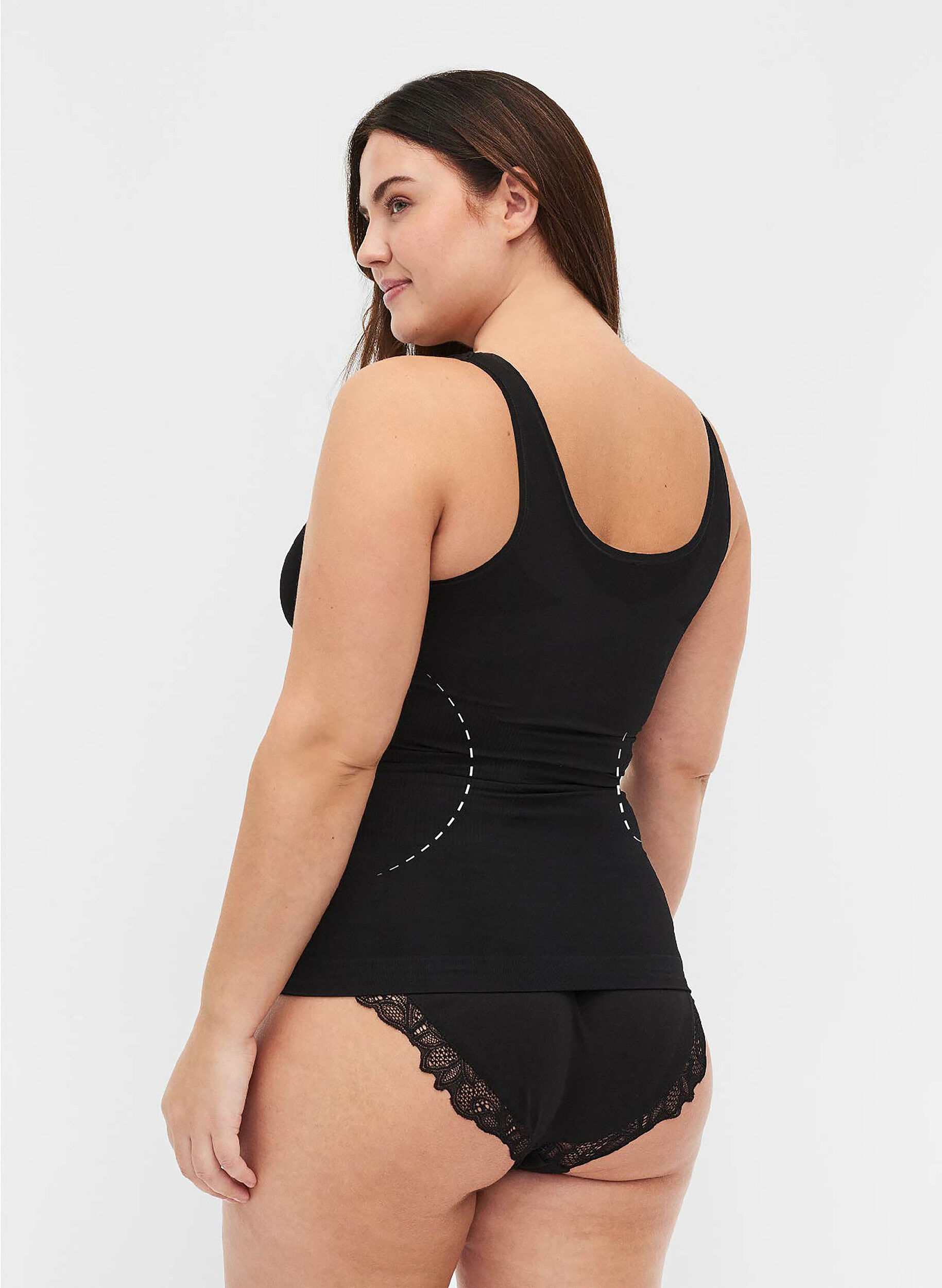 Shapewear top med brede stropper